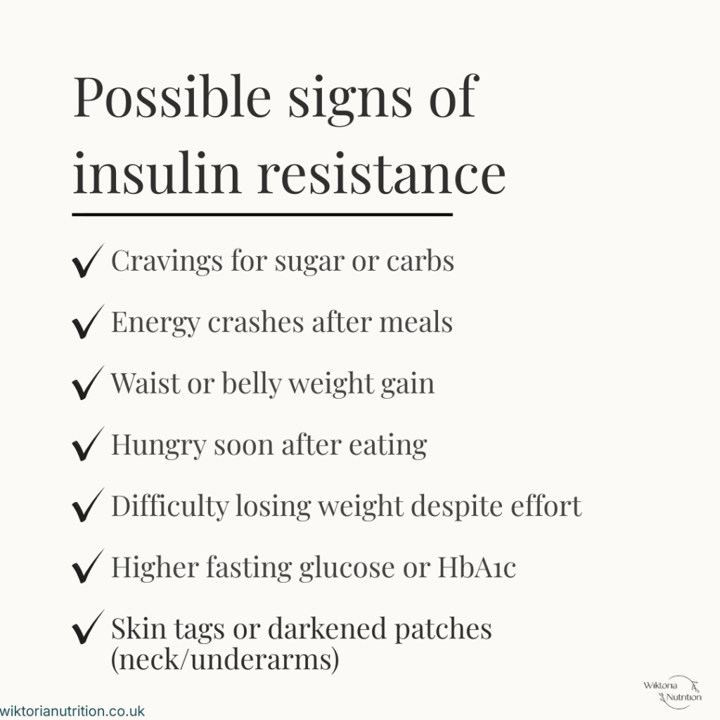 Possible signs of insulin resistance checklist